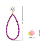 Pave Open Tear-Drop Earrings