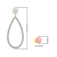 Pave Open Tear-Drop Earrings