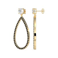 Pave Open Tear-Drop Earrings