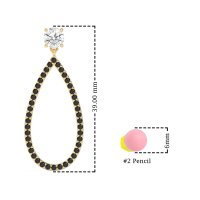 Pave Open Tear-Drop Earrings
