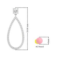 Pave Open Tear-Drop Earrings