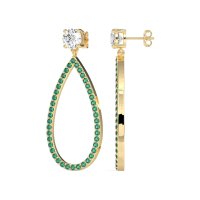 Pave Open Tear-Drop Earrings