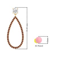 Pave Open Tear-Drop Earrings