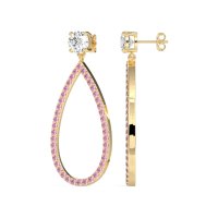 Pave Open Tear-Drop Earrings