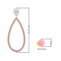 Pave Open Tear-Drop Earrings