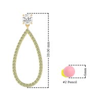 Pave Open Tear-Drop Earrings