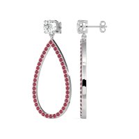 Pave Open Tear-Drop Earrings