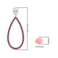 Pave Open Tear-Drop Earrings