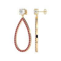 Pave Open Tear-Drop Earrings