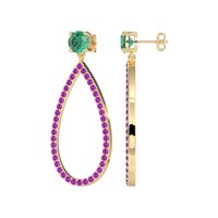 Pave Open Tear-Drop Earrings