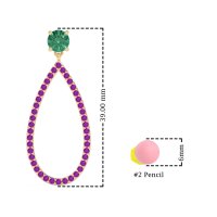 Pave Open Tear-Drop Earrings