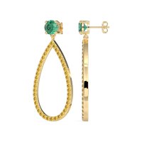 Pave Open Tear-Drop Earrings