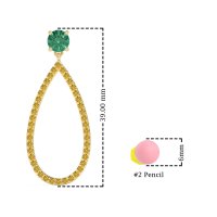 Pave Open Tear-Drop Earrings