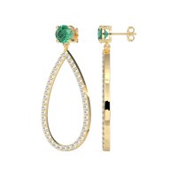 Pave Open Tear-Drop Earrings