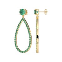 Pave Open Tear-Drop Earrings