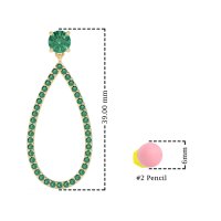 Pave Open Tear-Drop Earrings