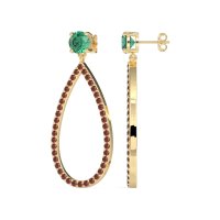 Pave Open Tear-Drop Earrings
