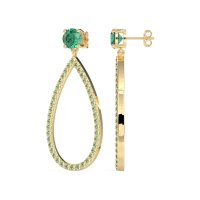 Pave Open Tear-Drop Earrings