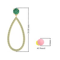 Pave Open Tear-Drop Earrings