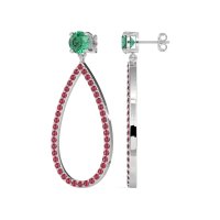 Pave Open Tear-Drop Earrings