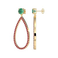 Pave Open Tear-Drop Earrings