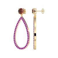 Pave Open Tear-Drop Earrings