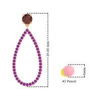 Pave Open Tear-Drop Earrings