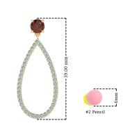Pave Open Tear-Drop Earrings