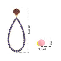 Pave Open Tear-Drop Earrings