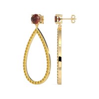 Pave Open Tear-Drop Earrings