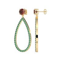 Pave Open Tear-Drop Earrings