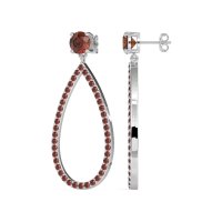 Pave Open Tear-Drop Earrings