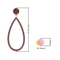 Pave Open Tear-Drop Earrings