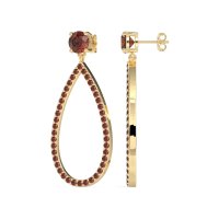 Pave Open Tear-Drop Earrings