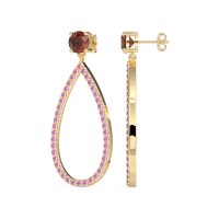 Pave Open Tear-Drop Earrings