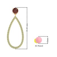 Pave Open Tear-Drop Earrings