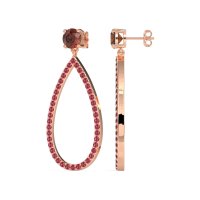 Pave Open Tear-Drop Earrings