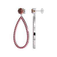 Pave Open Tear-Drop Earrings