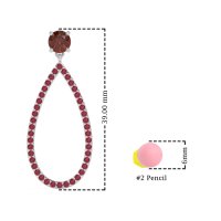 Pave Open Tear-Drop Earrings