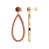 Pave Open Tear-Drop Earrings