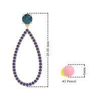 Pave Open Tear-Drop Earrings