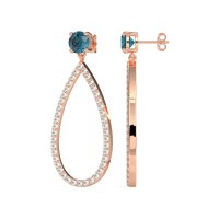 Pave Open Tear-Drop Earrings