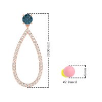 Pave Open Tear-Drop Earrings