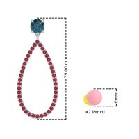 Pave Open Tear-Drop Earrings