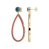 Pave Open Tear-Drop Earrings