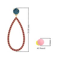 Pave Open Tear-Drop Earrings