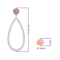 Pave Open Tear-Drop Earrings