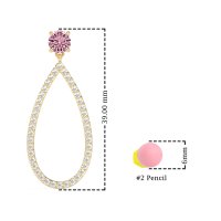 Pave Open Tear-Drop Earrings