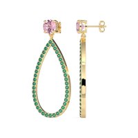 Pave Open Tear-Drop Earrings