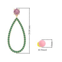 Pave Open Tear-Drop Earrings